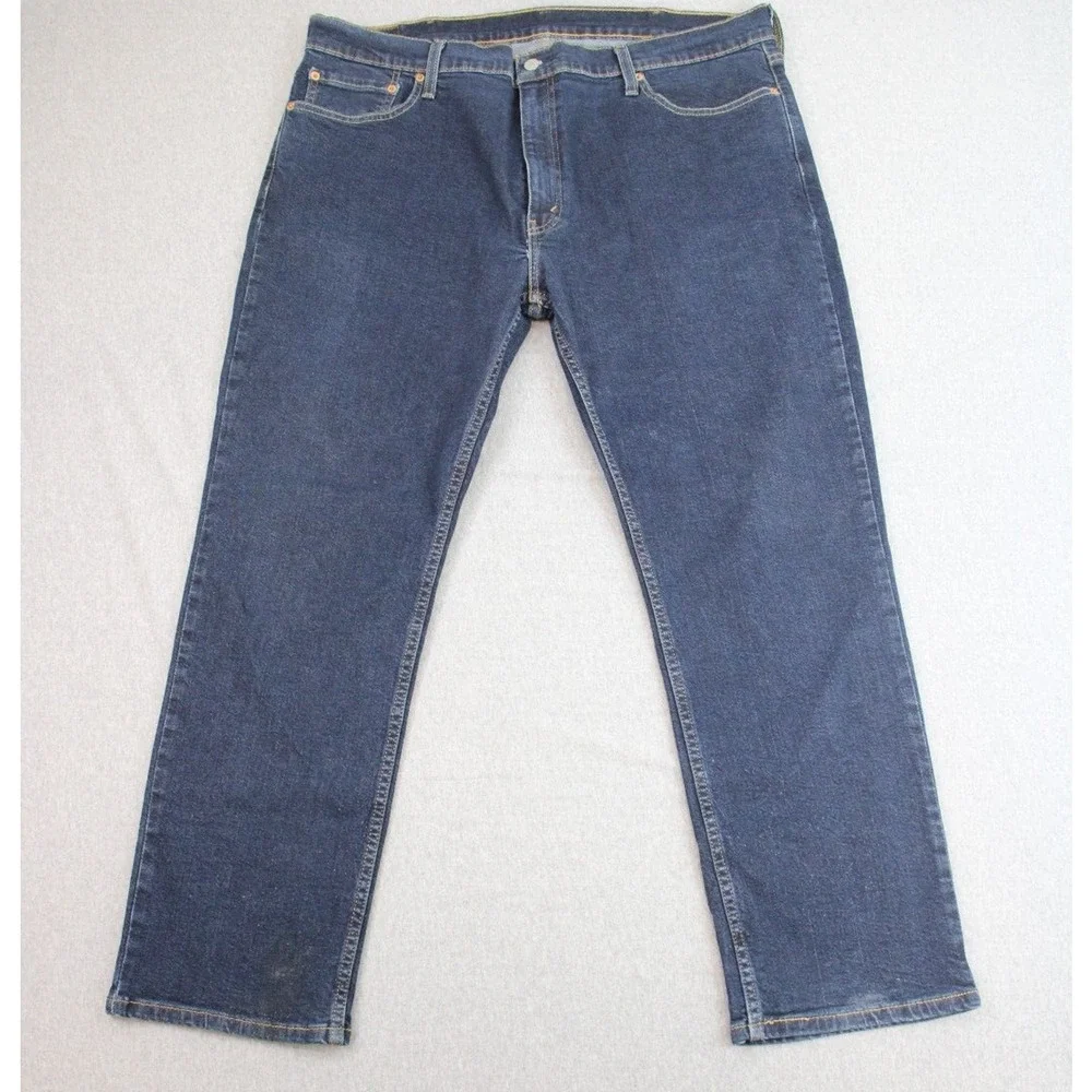 Levis 514 Jeans Men‎ 40 X 30 Blue Denim Cotton Blend Stretch Straight Leg